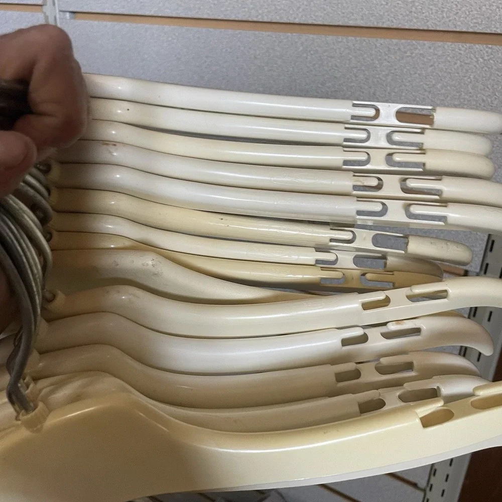 Lot Of 85 Heavy Plastic Hangers With Metal‎ Swivel Hooks!